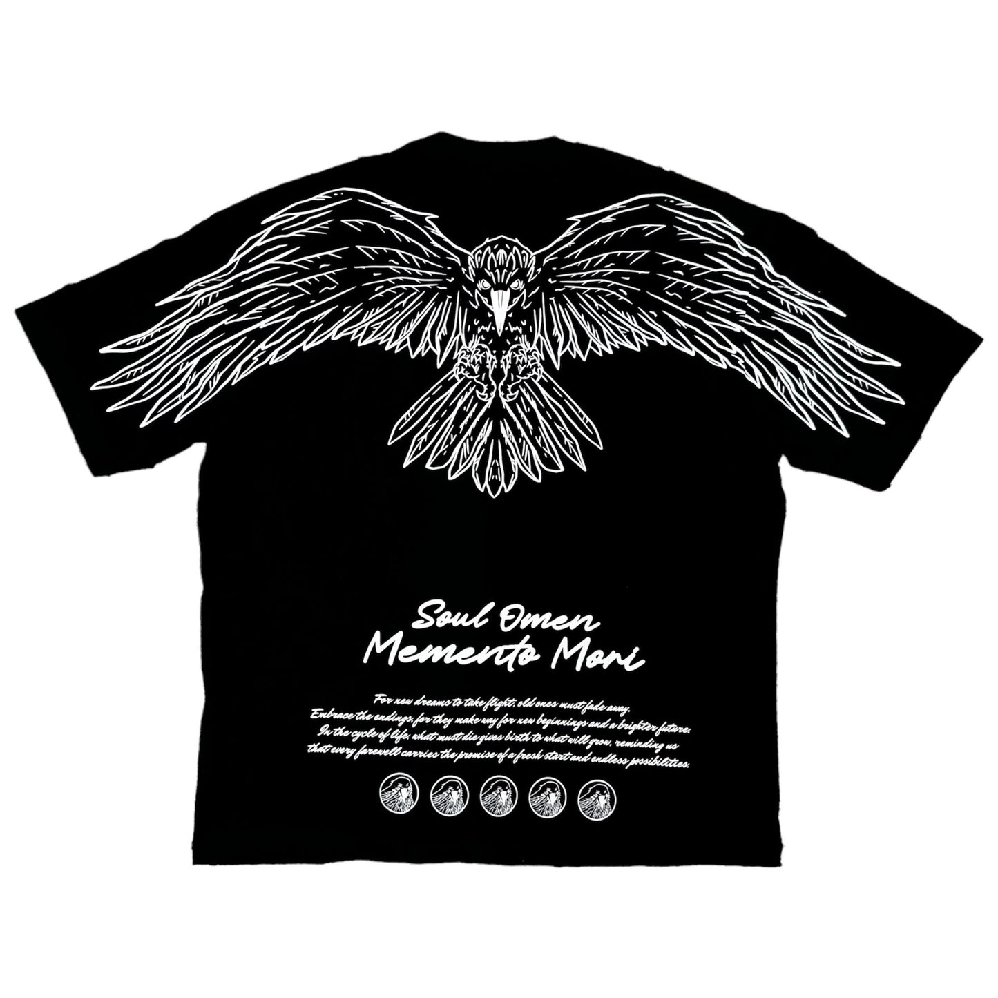 "FLY HIGH" PREMIUM OVERSIZED T-SHIRT - BLACK